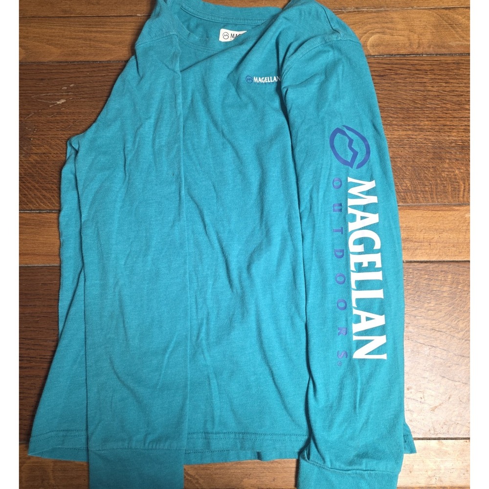 Boys Magellan‎ Outdoors Long Sleeve Shirt - Large Teal
